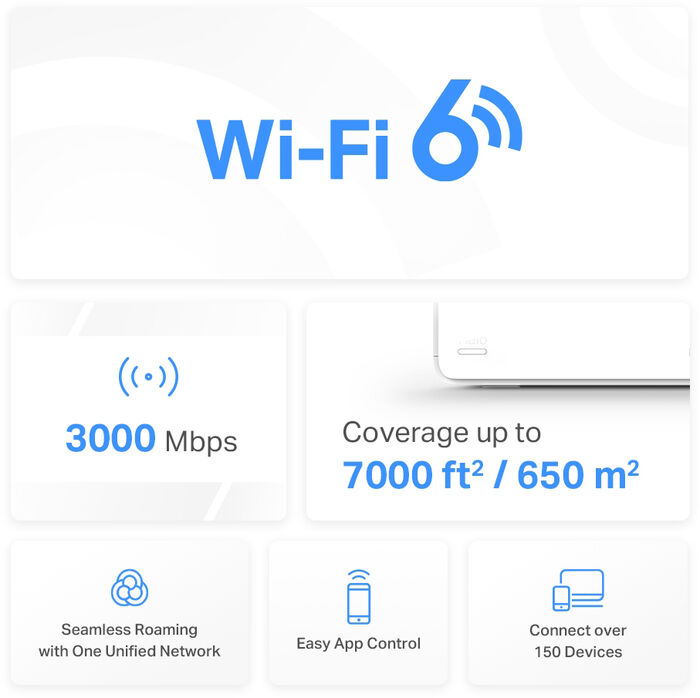 Mercusys Halo H3000X WiFi 6 mesh-kerfi (3-pk)