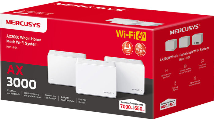 Mercusys Halo H3000X WiFi 6 mesh-kerfi (3-pk)