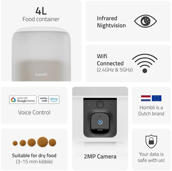 Hombli Gæludýra Fóðurskammtari