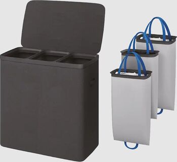 Hâws þvottakarfa 3x40L - Svört
