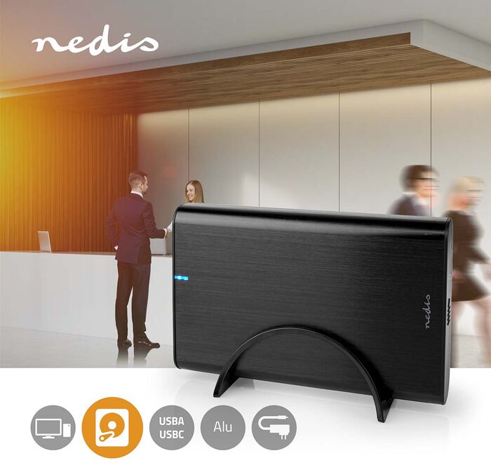 Nedis hýsing fyrir 3,5" geymsludrif