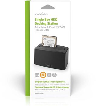 Nedis hýsing fyrir 2,5" og 3,5" HDD/SSD