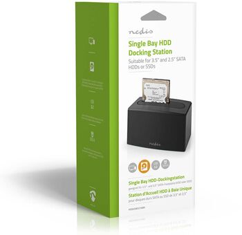 Nedis hýsing fyrir 2,5" og 3,5" HDD/SSD