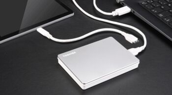 Toshiba Canvio Flex 4TB flakkari - Silfur