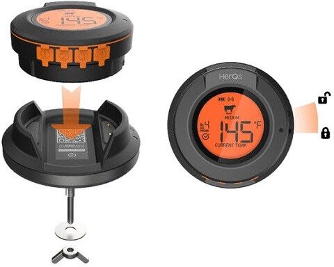 HerQs Digital Dome kjöthitamælir 