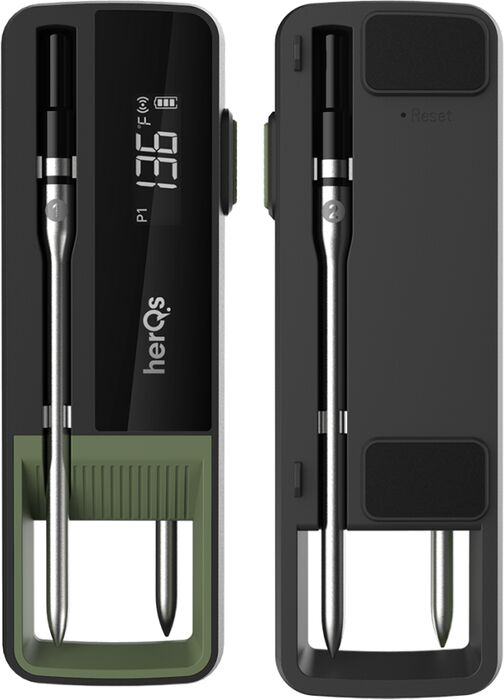 HerQs Double Max þráðlaus kjöthitamælir - 2 nemar