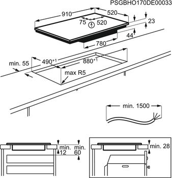Electrolux spanhelluborð HOB980MF