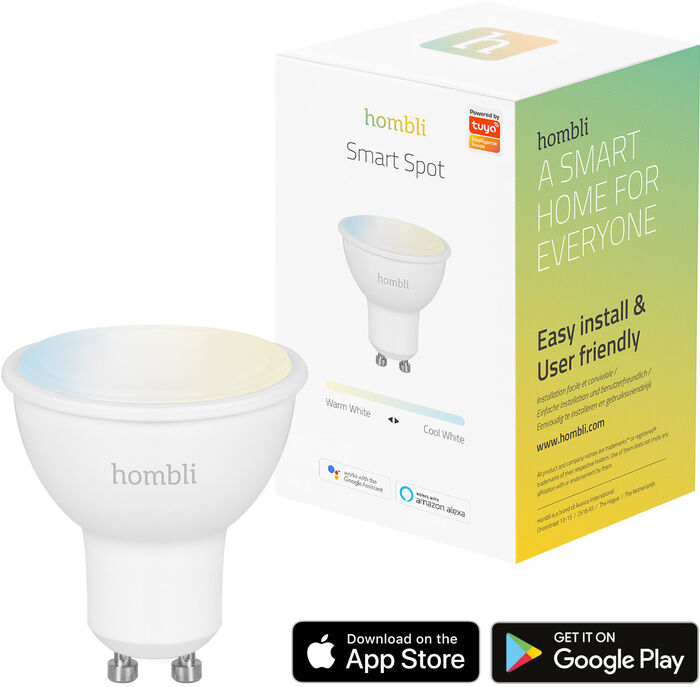 Hombli hvít snjallpera - 4,5W GU10