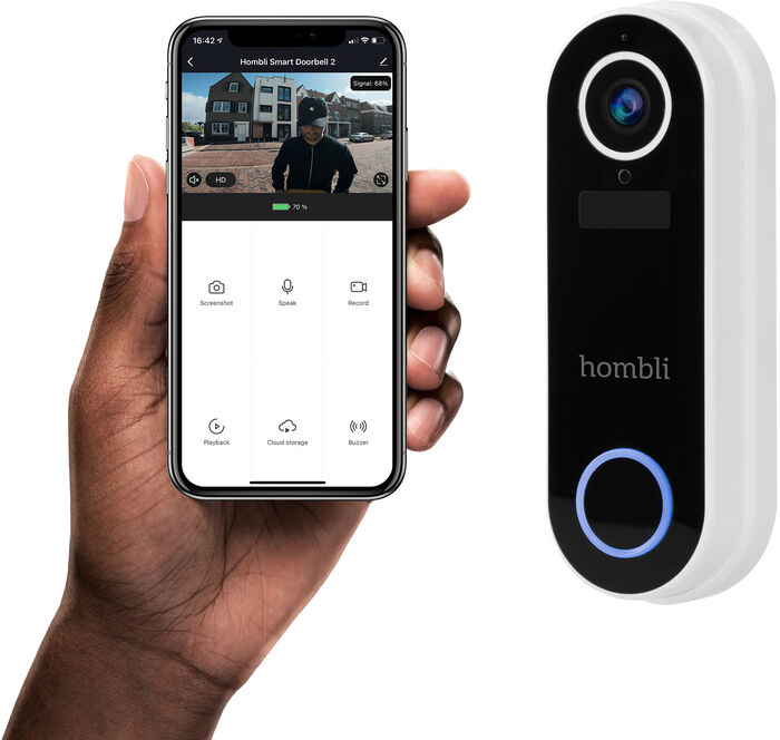 Hombli Smart Doorbell 2 dyrabjalla og hátalari