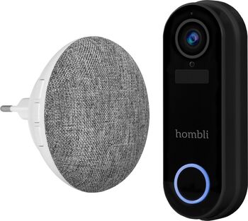 Hombli Smart Doorbell 2 dyrabjalla og hátalari - Svört