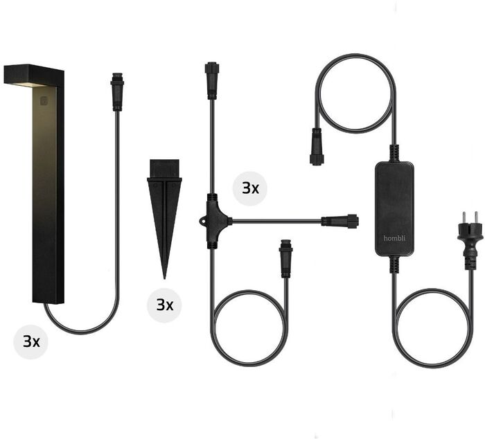 Hombli garðljós - 3 stk 