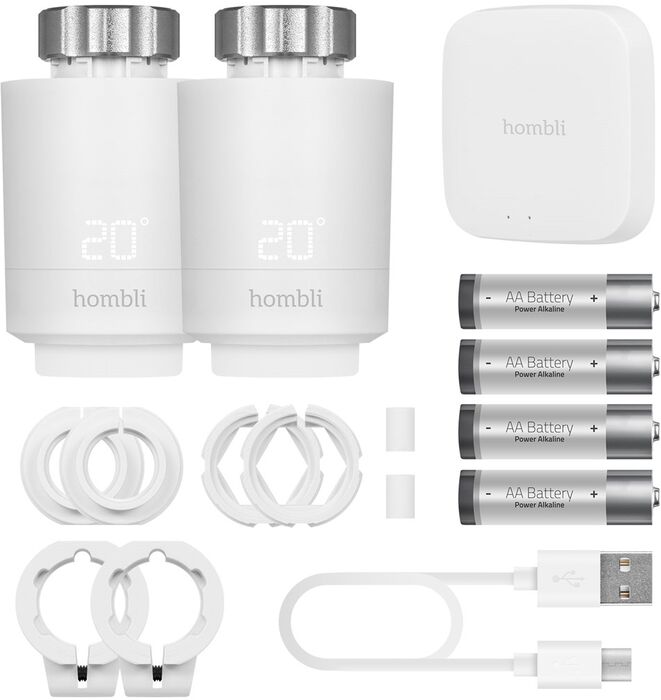 Hombli snjallofnastillir 2stk + brú - Hvítt