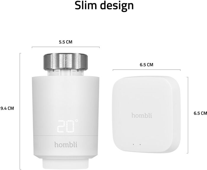 Hombli snjallofnastillir 2stk + brú - Hvítt