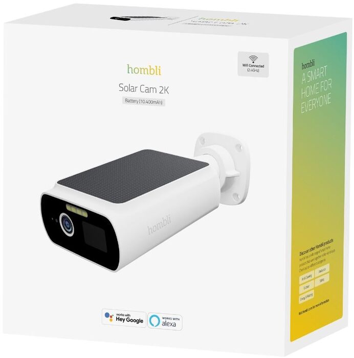 Hombli Solar 2K öryggismyndavél - Hvít