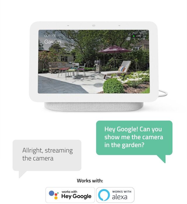 Hombli Solar 2K öryggismyndavél - Hvít