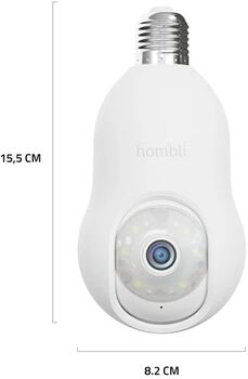 Hombli Bulb Cam 2K öryggismyndavél - Hvít