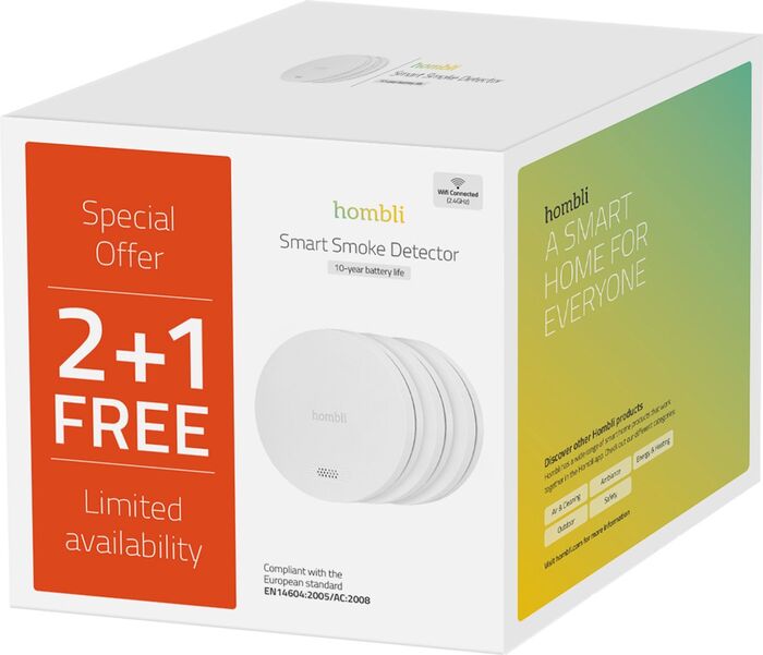 Hombli snjallreykskynjari - 3 stk