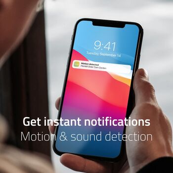 Hombli Solar 2K öryggismyndavél - Svört