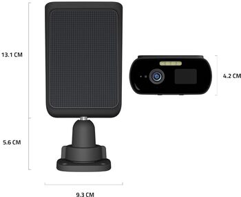 Hombli Solar 2K öryggismyndavél - Svört