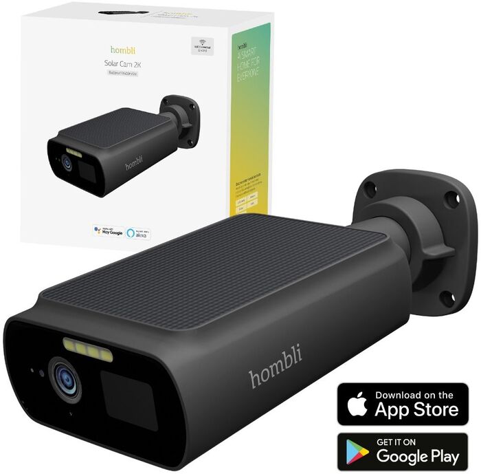 Hombli Solar 2K öryggismyndavél - Svört