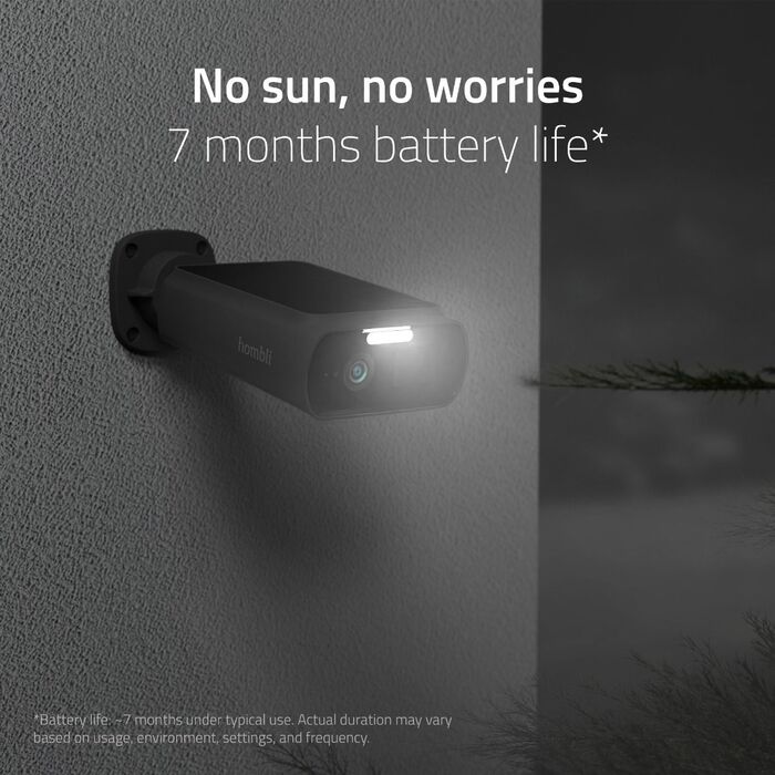 Hombli Solar 2K öryggismyndavél - Svört