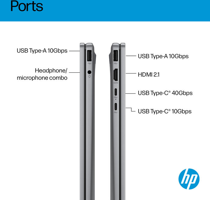 HP OmniBook X Flip AI7/16/512 GB 14" fartölva - Silfur