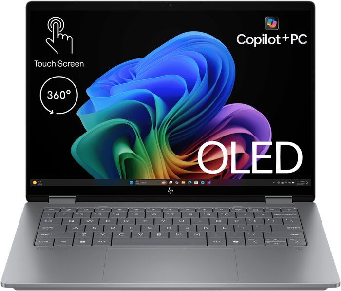 HP OmniBook X Flip AI7/16/512 GB 14" fartölva - Silfur