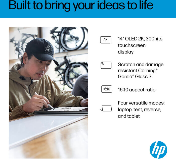 HP OmniBook X Flip AI7/32/512 GB 14" fartölva - Silfur