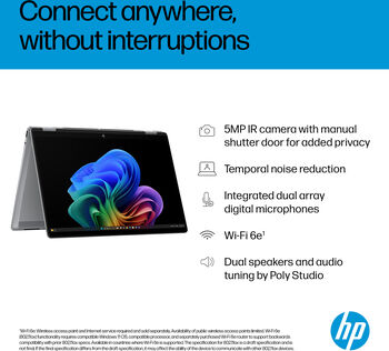 HP OmniBook X Flip AI7/32/512 GB 14" fartölva - Silfur