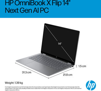 HP OmniBook X Flip AI7/32/512 GB 14" fartölva - Silfur