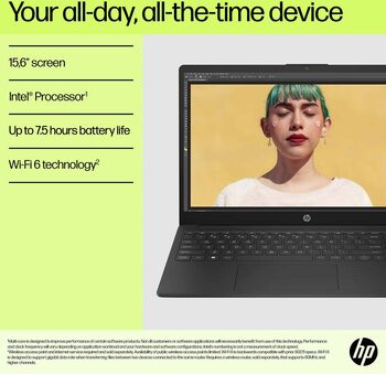 HP i3/8/128 15,6" fartölva - Svört