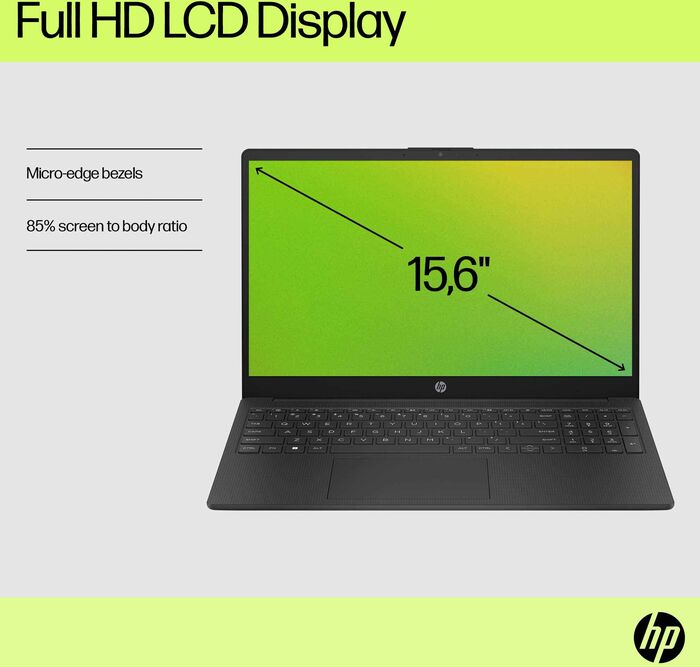 HP i3/8/128 15,6" fartölva - Svört