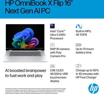 HP OmniBook X Flip 16 U5/16/512GB 16" fartölva