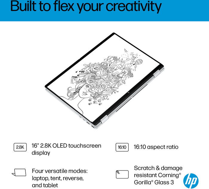 HP OmniBook X Flip 16 U5/16/512GB 16" fartölva