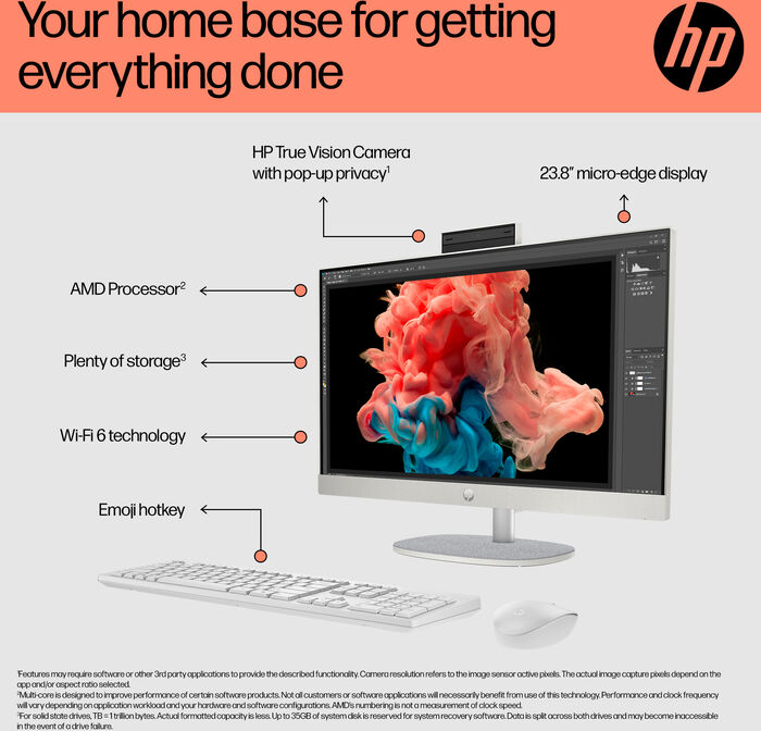 HP All-in-one R5/8/512GB 24" skjátölva