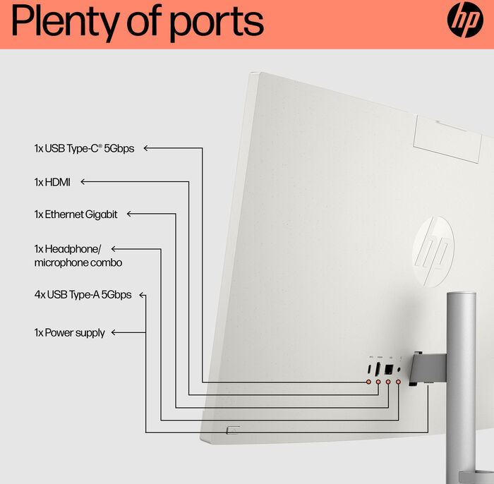 HP All-in-one R5/8/512GB 24" skjátölva