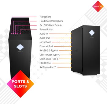 HP Omen 25L i5/16/1TB/4060Ti leikjaturn