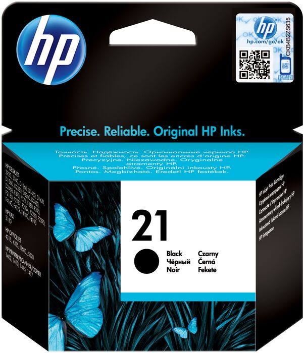 HP 21 Blekhylki - Svart