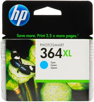 HP 364XL Blekhylki - Cyan