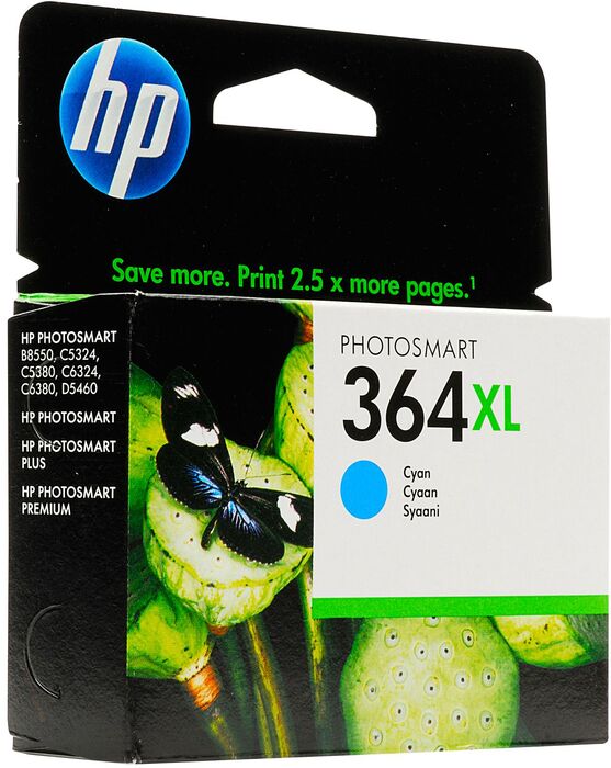 HP 364XL Blekhylki - Cyan