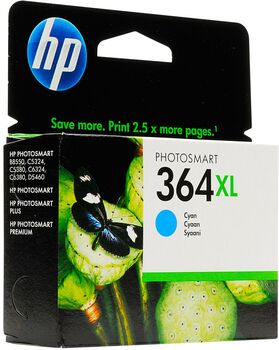 HP 364XL Blekhylki - Cyan