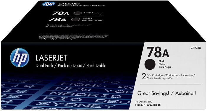 HP 78A tvö dufthylki - Svart