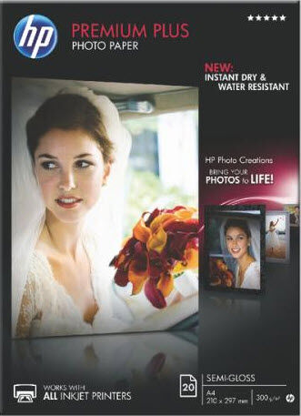 HP A4 Premium Plus semi gloss ljósmyndapappír