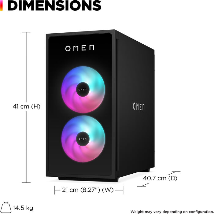 HP Omen 35L R7/16/1TB/5060Ti leikjaturn