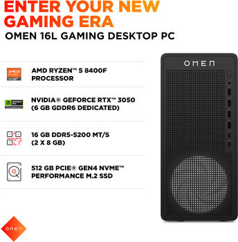 HP Omen 16L R5/16/512GB/3050 leikjaturn