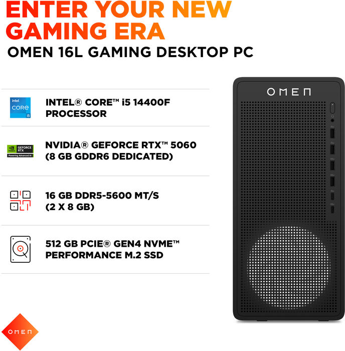 HP Omen16L i5/16/512GB/5060 leikjaturn