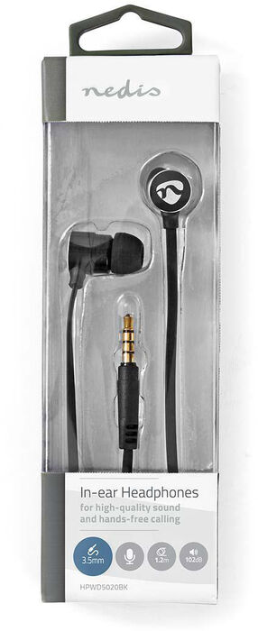 Nedis heyrnartól með snúru - Svört