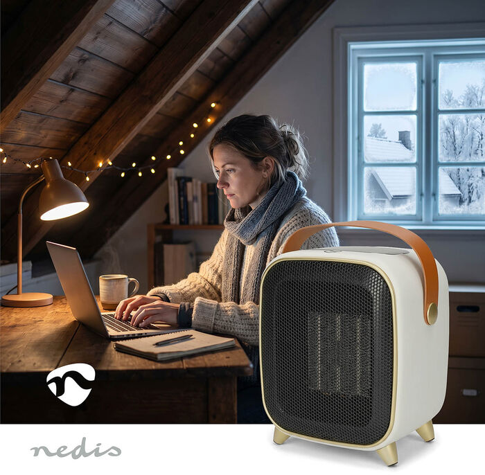 Nedis keramik hitablásari 1200 W - Hvítur
