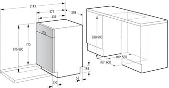 Hisense uppþvottavél HU663C60X - Stál 