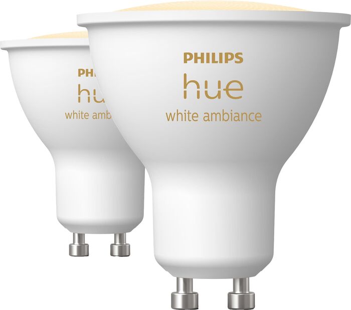 Philips Hue GU10 White Ambiance snjallpera - 2 stk